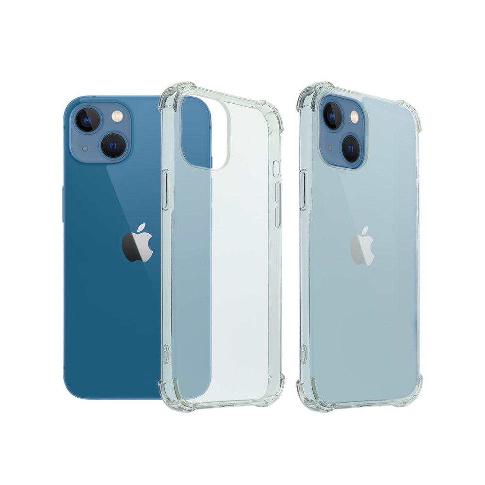 Custodia per iPhone 13 Mini, in silicone trasparente, sottile